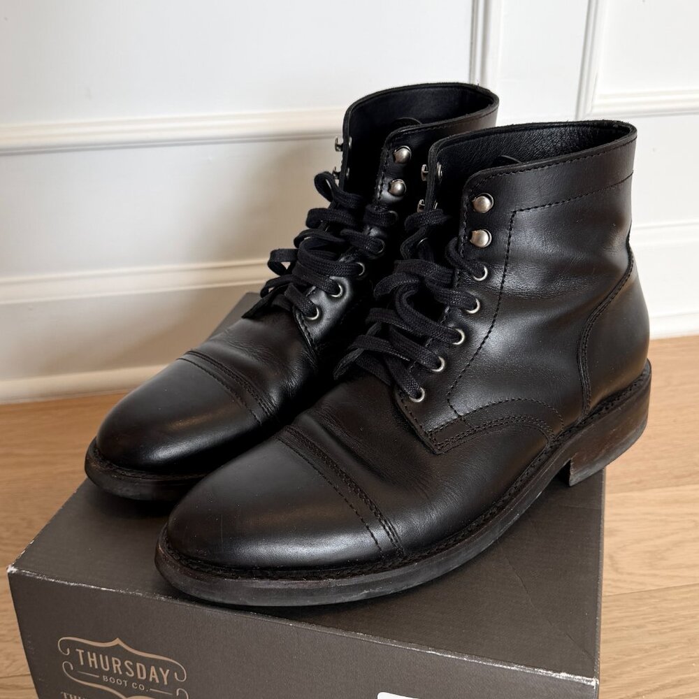 Thursday Boots Captain Black Size 9.5 - Picture 2 of 5